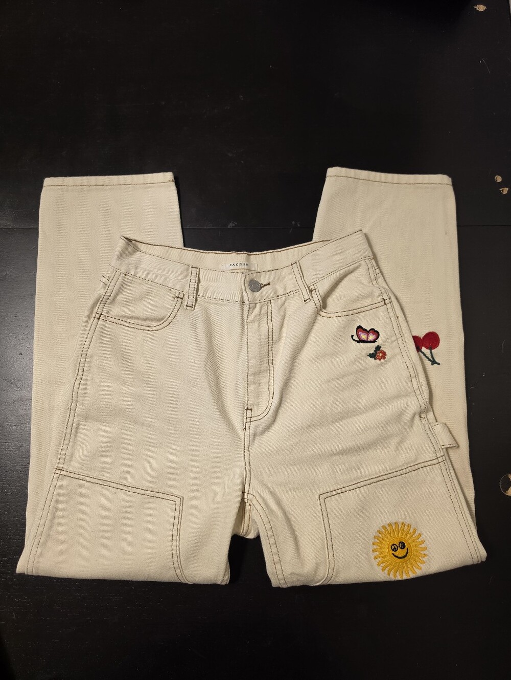 PacSun High-Rise Carpenter Embroidered Jeans